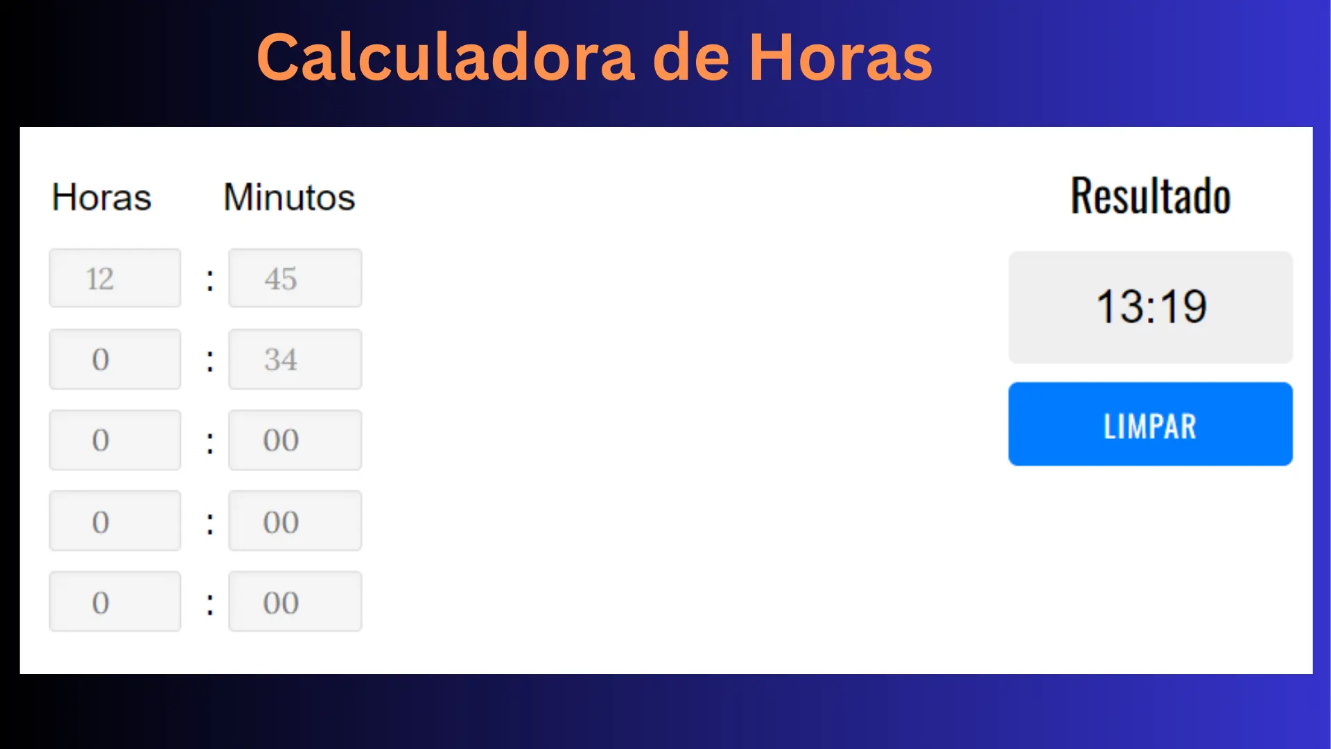 Calculadora de Horas – Contador e Calculadora de Tempo